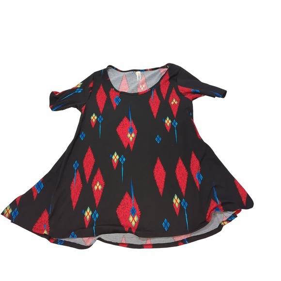 LuLaRoe Tops - LulaRoe, Sz XS, Red Blue Diamonds, Open sides